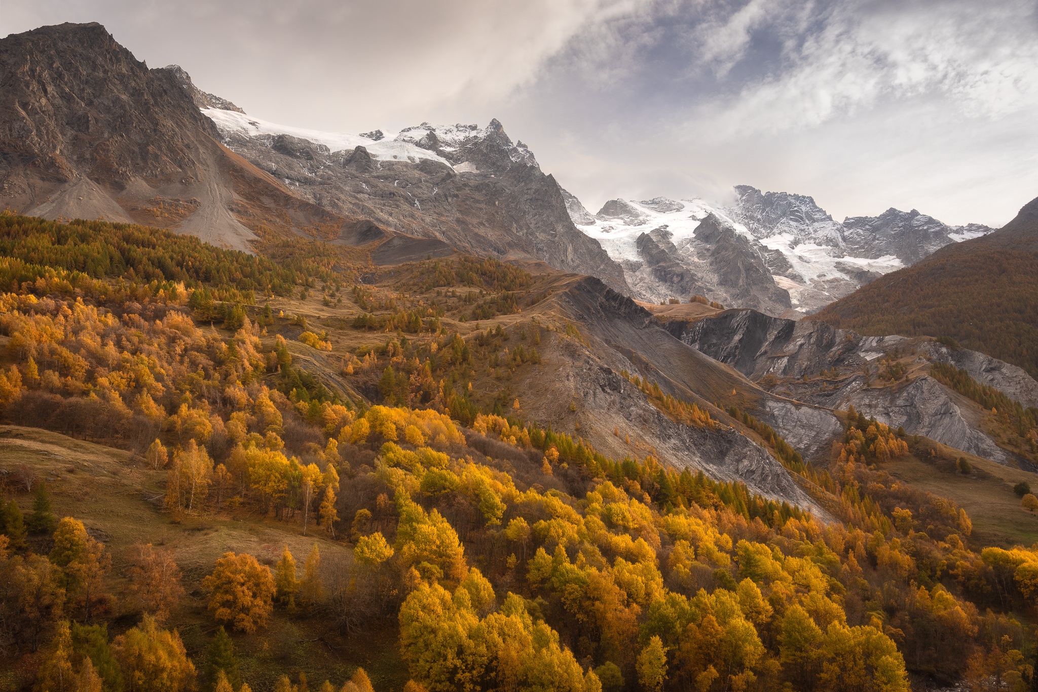 Couleurs d'automne sur la Meije